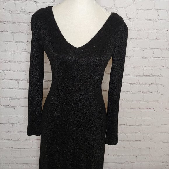 Chris McLaughlin Black Sparkle Formal Dress 4/6 - Picture 2 of 9